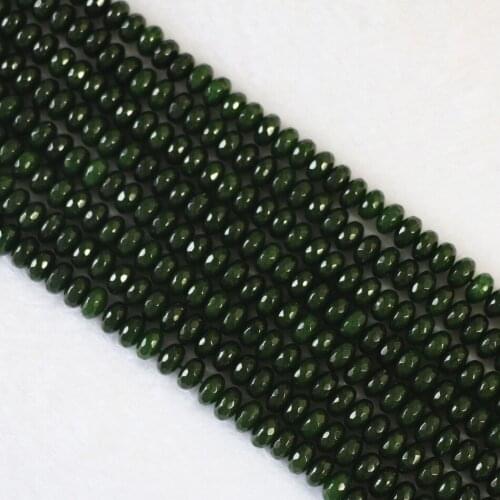 Natural malaysia green stone chalcedony jades new stone 5*8mm abacus faceted beads loose diy trendy gift Jewelry B153