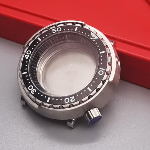 Mod 20ATM WaterProof Silver Tuna Can Dive Watch Case Sapphire Crystal Galss Case For Seiko NH35 NH36 Movement Watch Repair