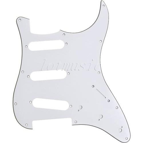Electric Guitar Pickguard SSS Scratch Plate For ST Parts Replacement 3Ply Material Left Tortoise Mirror Aluminum Black