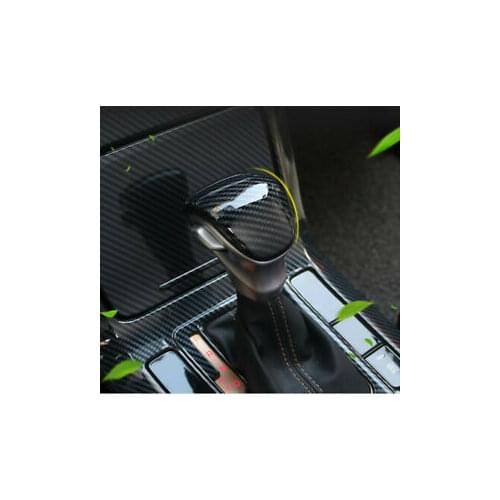 For Kia Forte Seltos 2019-2021 Carbon Fiber Interior Gear Shift Knob Cover Trim car accessories
