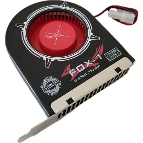 EVERCOOL FOX-1 PC Computer Chassis Case Heat Sink PCI Cooler Cooling Fan Radiator Blower 2200RPM 2Pin IDE Molex Power