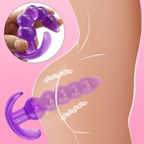 Anal Plug Anus Beads Jelly Butt Plugs G-spot Stimulate Massage Vagina Prostate Silicone Adult Games Female Gay Male Porn Sex Toy