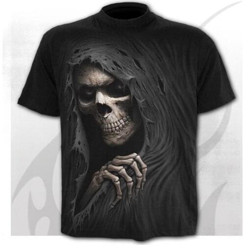 The New Skull Mens T-shirts Scary 3d Style Shirts Funny O-neck T-shirt Summer Fashion Tops Boys Clothing Large Size Streetwear