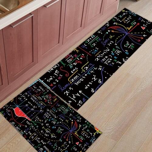 Mathematics Formula Chart Kitchen Mat Entrance Doormat Christmas Home Decoration Living Room Carpet Bathroom Anti-slip Rug