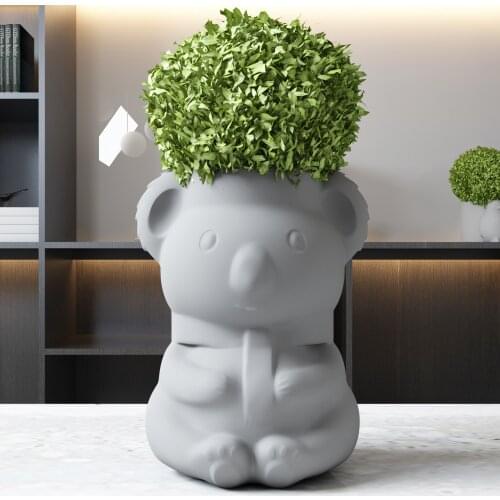 Koala Model Concrete Mold Handmade Cement Flower Pot Decoration Ornaments Balcony Garden Planting Succulent Green Creative Gifts