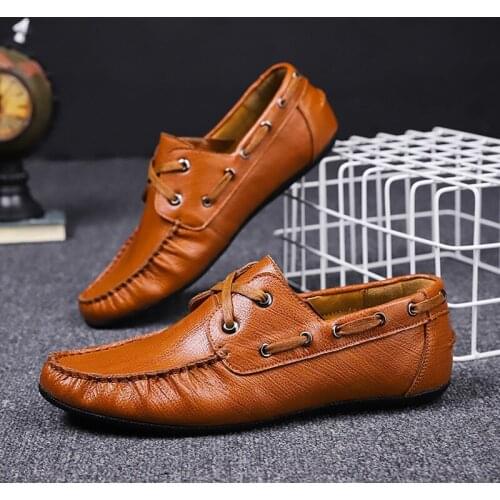 Luxury Brand shoes men Fashion Soft Moccasins Men Loafers High Quality genuine Leather tassel Shoes Mens Flats Driving Shoes