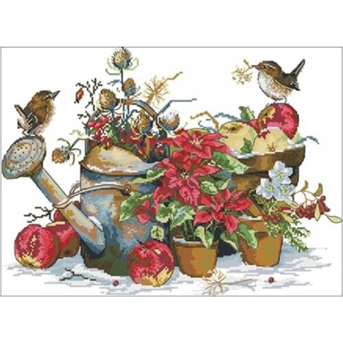 Christmas December patterns Counted Cross Stitch 11CT 14CT 18CT DIY Chinese Cross Stitch Kits Embroidery Needlework Sets