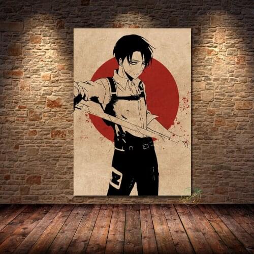 Attack On Titan Levi Poster Anime Art Picture Canvas Painting Baby Wall Decor Gift