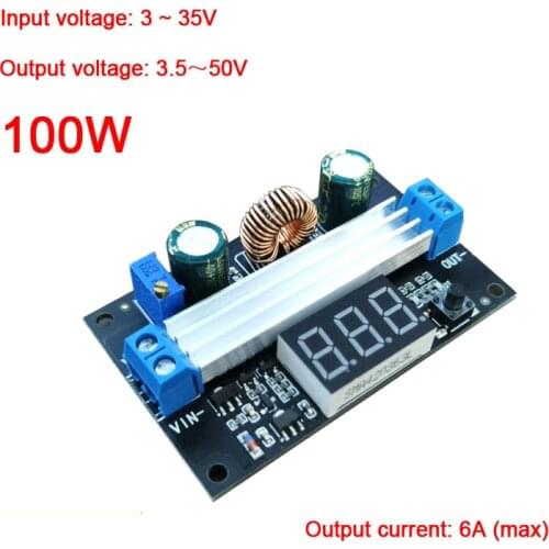 DYKB 96% 100W DC-DC Boost Converter 3.0V~35V to 3.5V~50V 5V 6V 12V 15V 19V 24V 36V 48V Step-up Power Voltage Regulator Module