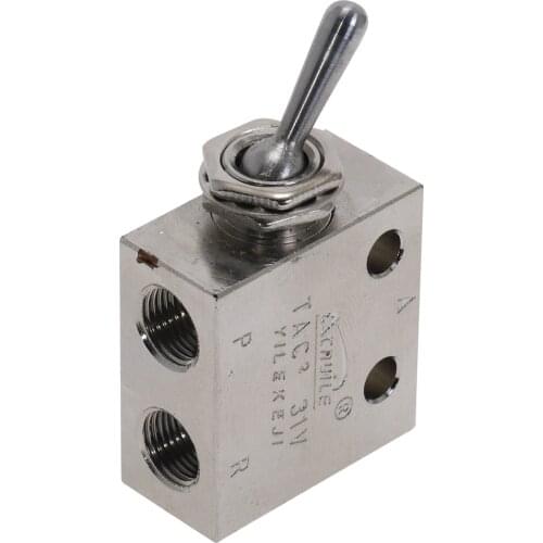 1/8"PT Thread 2 Position 3 Way Rectangle Mechanical Air Pneumatic Switch Valve TAC2-31V