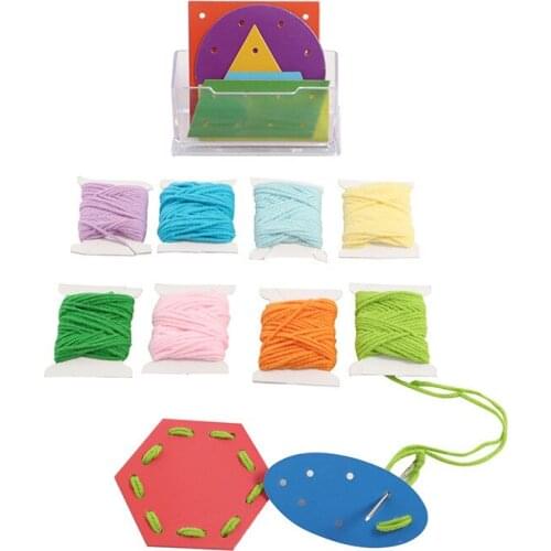 Sewing Working Montessori Practical Life Materials Hand-eye Coordination Training Game Preschool Early Educational Toy