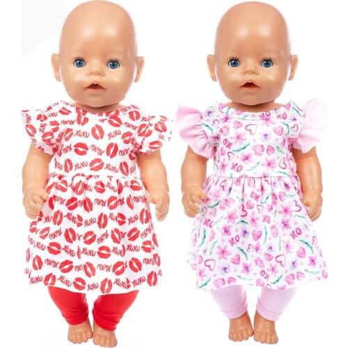 New Style Suit Fit 17 inch 43cm Doll Clothes Born Baby Suit For Baby Birthday Festival Gift