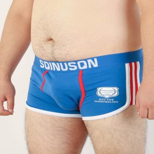 Male Cotton Underwear Mens Week Boxers U Bag Underpants Shorts White/Black/Dark Blue/Gray/Red/Orange/Blue M L XL XXL 3XL 4XL