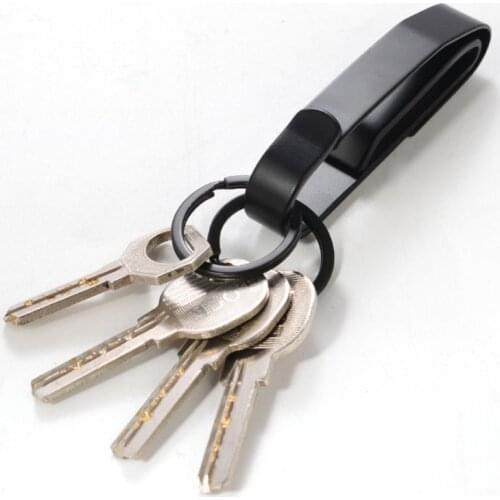 Outdoor EDC Tool Anti-lost Stainless Steel Detachable Keychain Waist Belt Clip Buckle Hanging Extreme Duty Key Ring Holder
