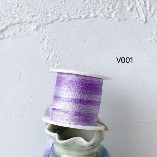 V001 A Roll Wholesale 2mm-36mm 100% Pure Silk Embroidery Ribbons Handcraft Supply Double Faced Thin Taffeta Silk Ribbon