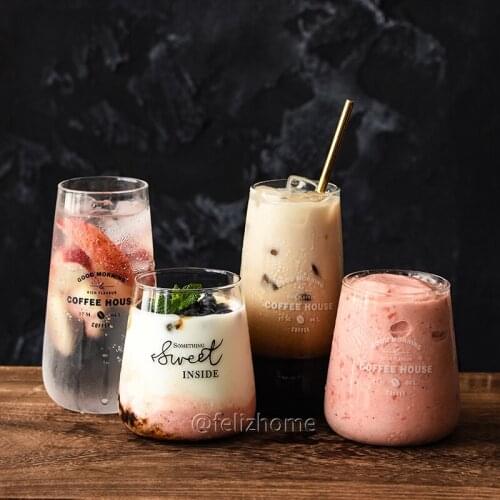 High borosilicate glass cup Tea Juice Milk Coffee Mug Wine Glass Drink Cup High Borosilicate Glass Durable Drinkware