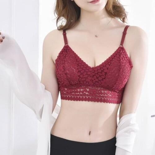 Ladies Lace Anti-Light V-Neck Beauty Back Bras