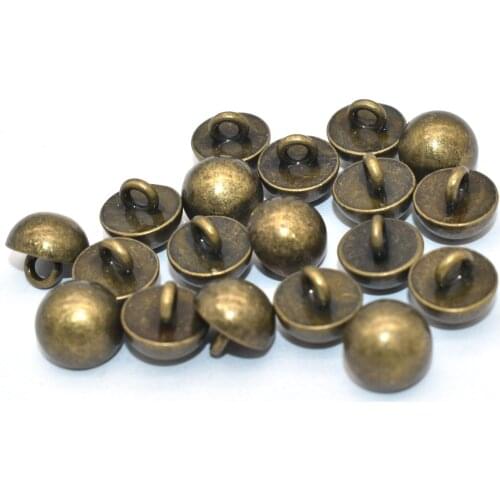 10pcs Mini Metal Buttons Half Dome Shank Buttons Round Shank Buttons Sewing Buttons Mushroom Buttons for DIY Sewing Handmade