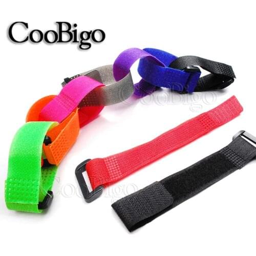10Pcs Adhesive Loop Hook Reusable Fishing Rod Tie Holder Strap Hook and Loop Cable Ties Fastener Tape Cable Organizers