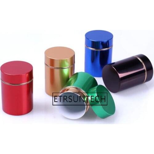 120pcs Tea Caddy Cans Universal Plastic Mini Portable Travel Round Moisture-Proof Coffee Canister Storage Boxes
