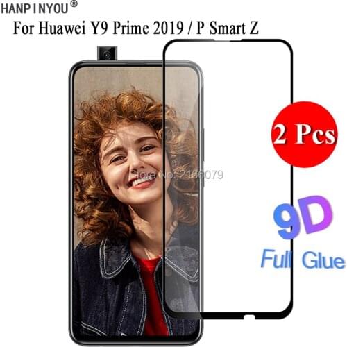2 Pcs/Lot For Huawei Y9 Prime 2019 / P Smart Z 6.59" 5D 6D 9D Full Cover Glue Screen Protector Tempered Glass Protective Film