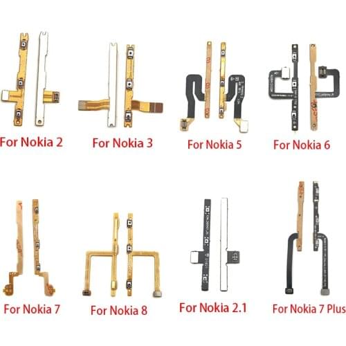 2pcs/lot New For Nokia 2 3 5 6 7 8 2.1 3.1 5.1 6.1 Plus 7.1 8.1 Power On Off Volume Side Button Key Flex Cable Replacement Parts