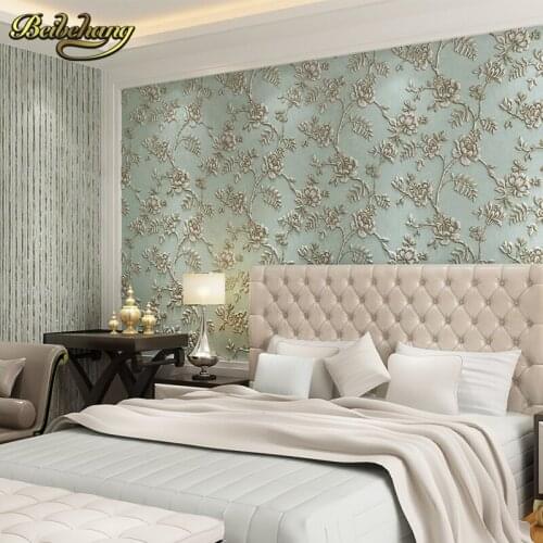 Beibehang papel de parede 3D European pastoral relief Wallpaper For Living Room Wall Paper Rolls Home Decor wall-paper roll