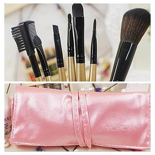 6 colors 7 pcs Makeup Brush Set tools Make-up Toiletry Kit Make Up Brush