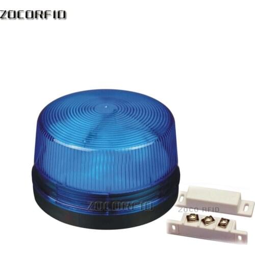 Free Shipping 10pcs (+10pcs Magnetic Switch) DC12V windows Wired Siren with red Flash light Home Security Alarm Strobe System