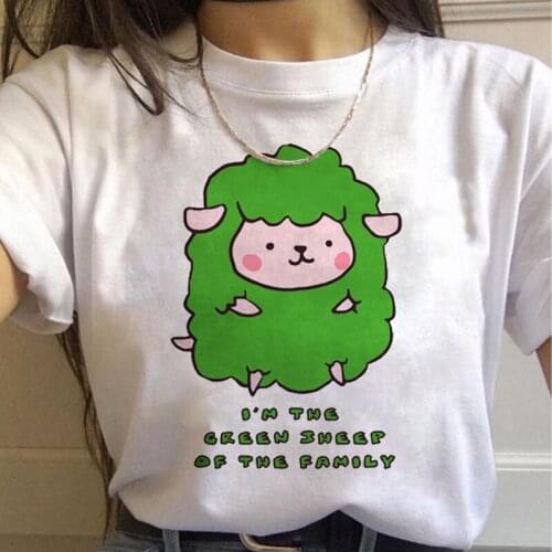 BONJEAN Harajuku Ulzzang Female Vegan T Shirt Women T-shirt Tshirt Women Graphic Top Tee Shirts New Korean Kawaii Femme Clothes