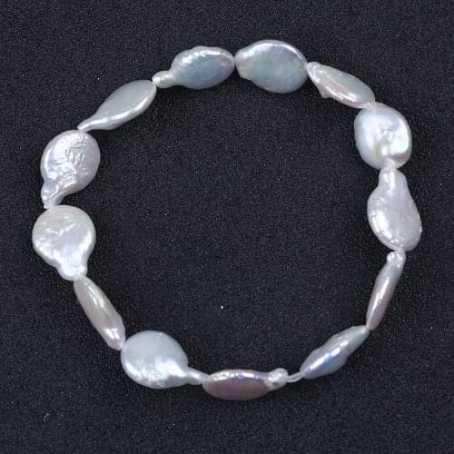 Wholesale personality fashion 12-14mm white coin pearl bracelet