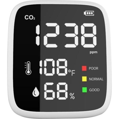 Carbon Dioxide Detector CO2 Detector Humidity Monitoring Ligent Air Quality Detector,Real-Time LCD Display