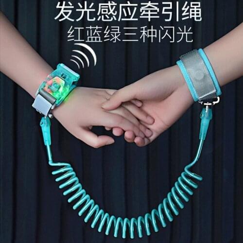 Electronic Children Anti Lost wristband Flashing Bracelet Toys for Children Magnetic induction lock Baby Safe leash String 2m
