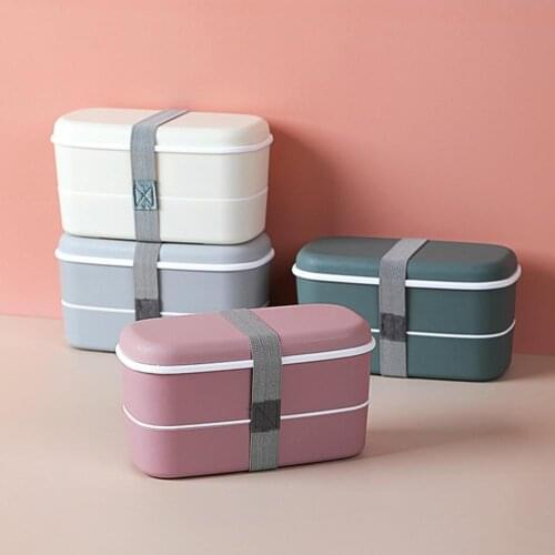 1 Set Leak-Proof Food Container Storage Box Convenient for Office School Tableware