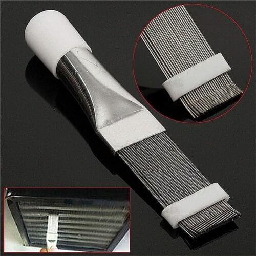 Condenser Comb Stainless Steel HVAC Air Conditioner Fin Comb Brush for Air Conditioner Blade Cooling Straightening Cleaning Tool