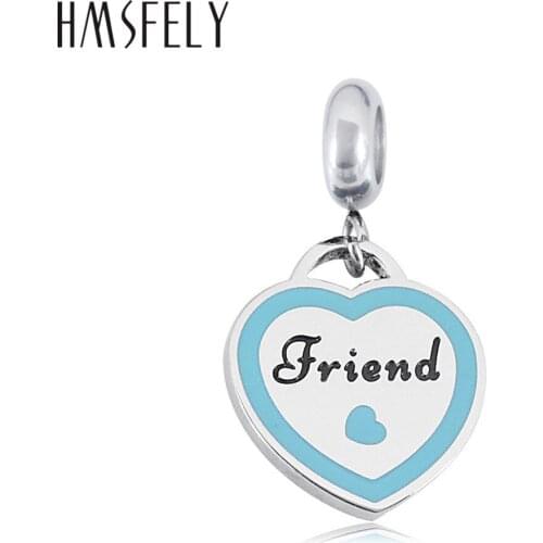 HMSFELY 316L Stainless Steel Heart Shape Pendant For DIY Bracelet Necklace Jewelry Making Accessories Bracelet Dangles Findings