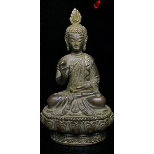 Chinese Tibet Buddha Bronze Statue Old Copper Statue Buddha Statue Home Accessories Jardin Zen Collection Ornaments