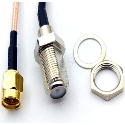 20PCS RF Coaxial Antenna Extension Cable SMA Plug Male Pin to F Jack Female Socket Crimp RG316 Coax Cable