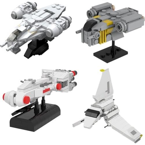 MOC Space War Empire TIE Fighter Interstellar Small Particle Building Block Planet DIY Assembly Childrens Toy Model Boy Gift