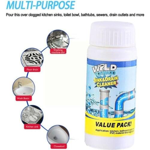 Powerful Plumbing Agent, High Efficiency Cleaner, Kitchen Blockage Bathroom Toilet D5L4 Sewer Cleaning Q6U6