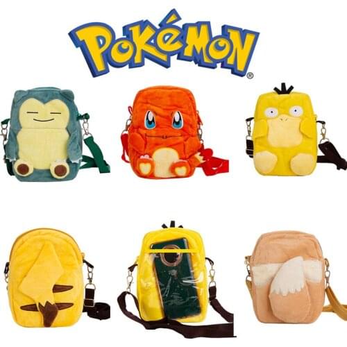 Pokemon Pikachu Charizard Cartoon Plush Shoulder Pokémon Leisure Bag Multifunctional Messenger Bag Childrens Birthday Toys Gift