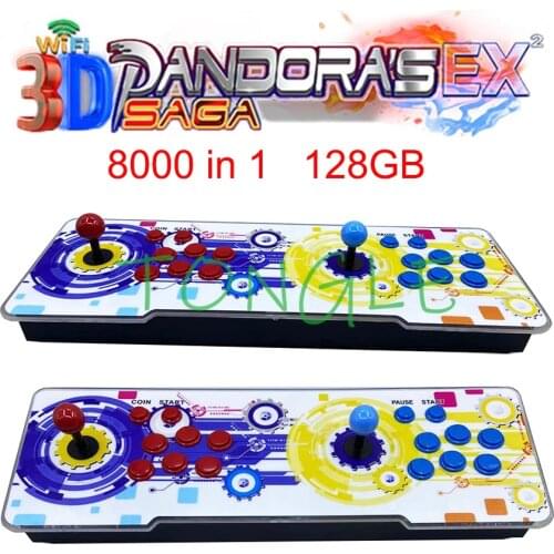 Pandora 3D WIFI EX SAGA Arcade Box 8000 In 1 TV Console Save Function Multiplayer Joysticks Arcade Game Cabinet 4 Players