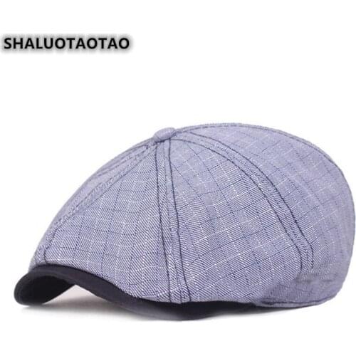 SHALUOTAOTAO Trend Mens Autumn Cotton Linen Berets Fashion Artist Painter Snapback Cap Elegant Womens Leisure Hat Unisex New