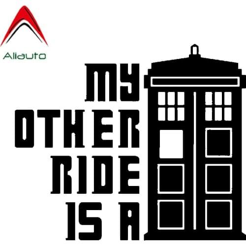 Aliauto Fashion Vinyl Car Sticker My Other Ride Is A Tardis Accessories Sunscreen Waterproof Reflective Decal,14cm*12cm