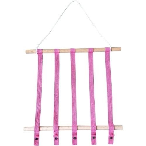 Nordic Woven Wooden Sticks Girls Hair Bows Storage Belt Kids Hairpin Hair Clips Holder Headbands Organizer