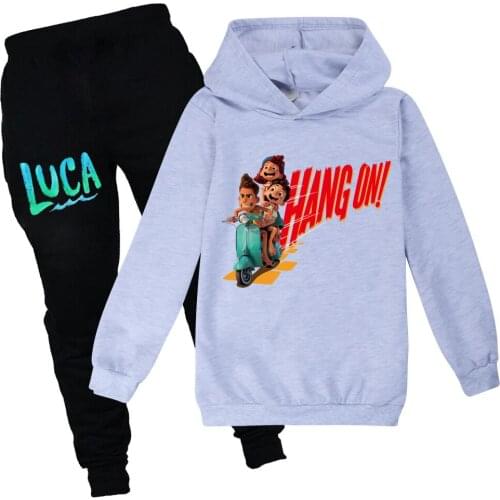 2021 Movie Luca Boys Hoodie Sweatshirt Fashion Hoodies for Teen Girls Kids Clothes Top Tees Costume Childrens Clothing 2-16Y