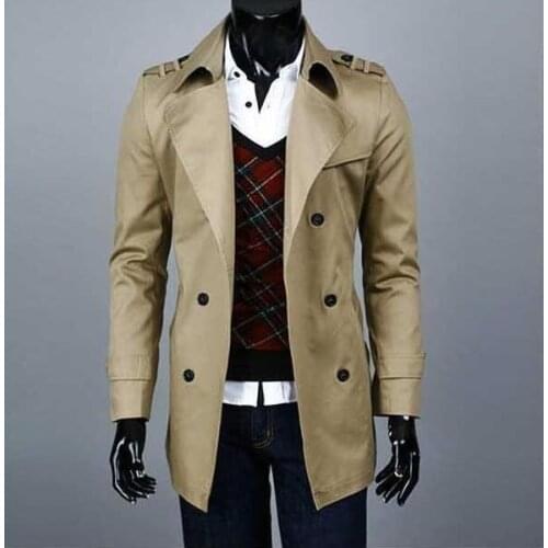 High quality Epaulet autumn slim sexy trench coat men british fashion double breasted mens trench coat overcoat big size 8XL 9XL