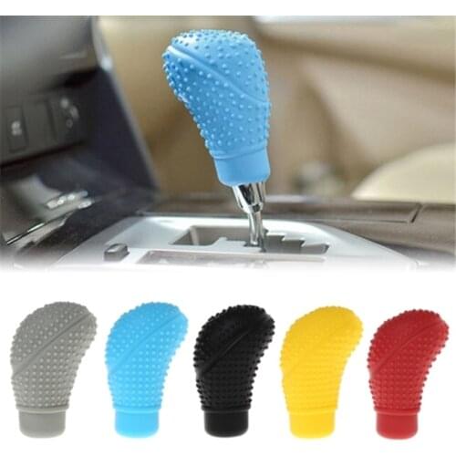 Universal Gear Shift Collars Anti Slip Silicone Manual Automatic Car Gear Shifter Lever Knob Dust Proof Cover Protector