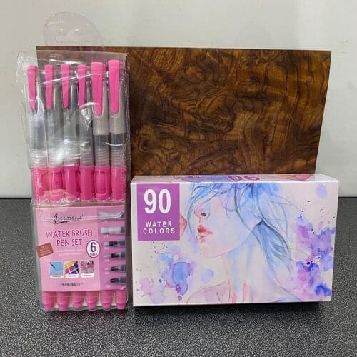 Yan Song 50/72/90 Color Solid Watercolor Set Basic Neon Glitter Watercolor Paint for Drawing Art Paint Supplies Art Supplies