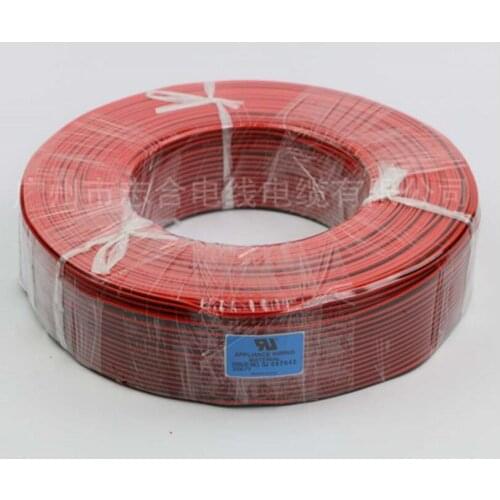 Audio Cable UL2468 Electric Wire 2 Core 18/20/22/24/26Awg Wire 300V Tinned Copper Red/Black Speaker Cable Insulation Signal Line